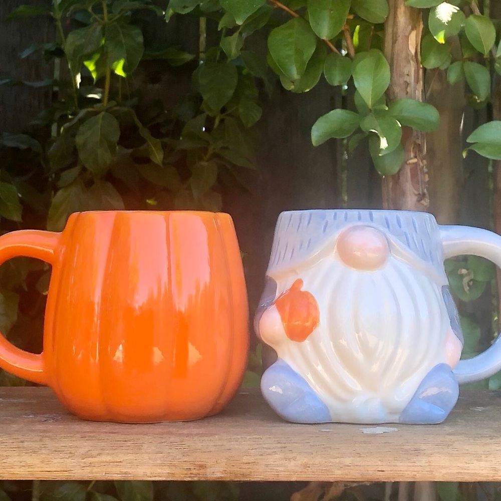 Royal Norfolk Fall Pumpkin & Gnome Pumpkin Mug 2 pc Set